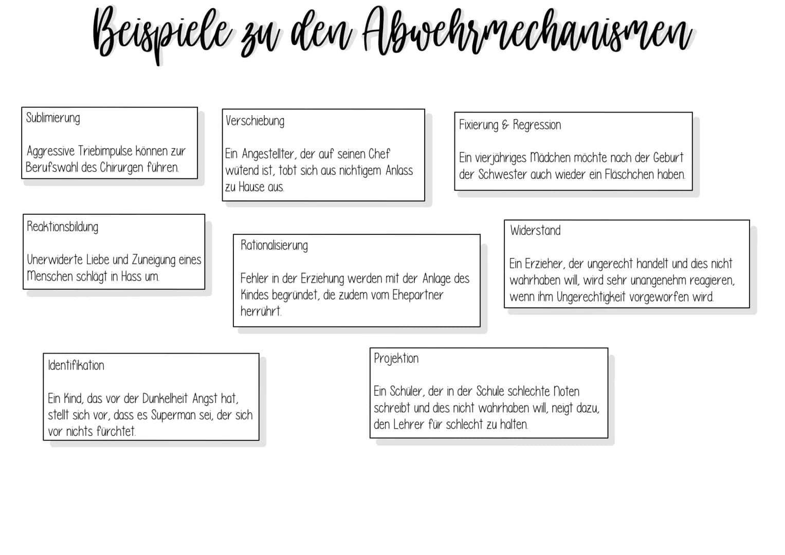 Sublimierung
Abwehrmechanismen -
frend
Abwehrmechanismen sind Bewältigungsmethoden bzw. Schutzmaßnahmen des Ichs, die bedrohliche und angsta