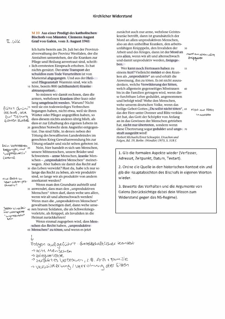 Know Quellenanalyse Predigt von Galens (03.08.1941) thumbnail