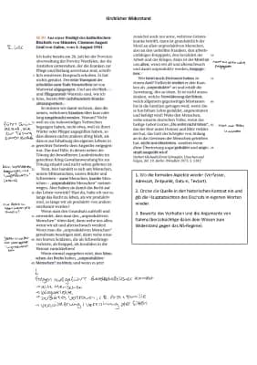 Know Quellenanalyse Predigt von Galens (03.08.1941) thumbnail