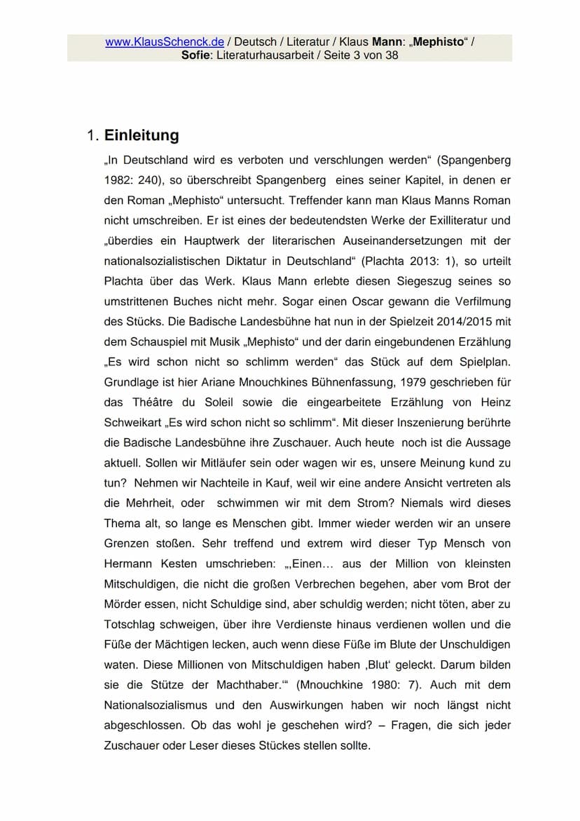 www.KlausSchenck.de / Deutsch / WG 11/ Literaturhausarbeit (2013/14) / S. 1 von 20
Strategische Vorschläge für eine Literaturhausarbeit / An