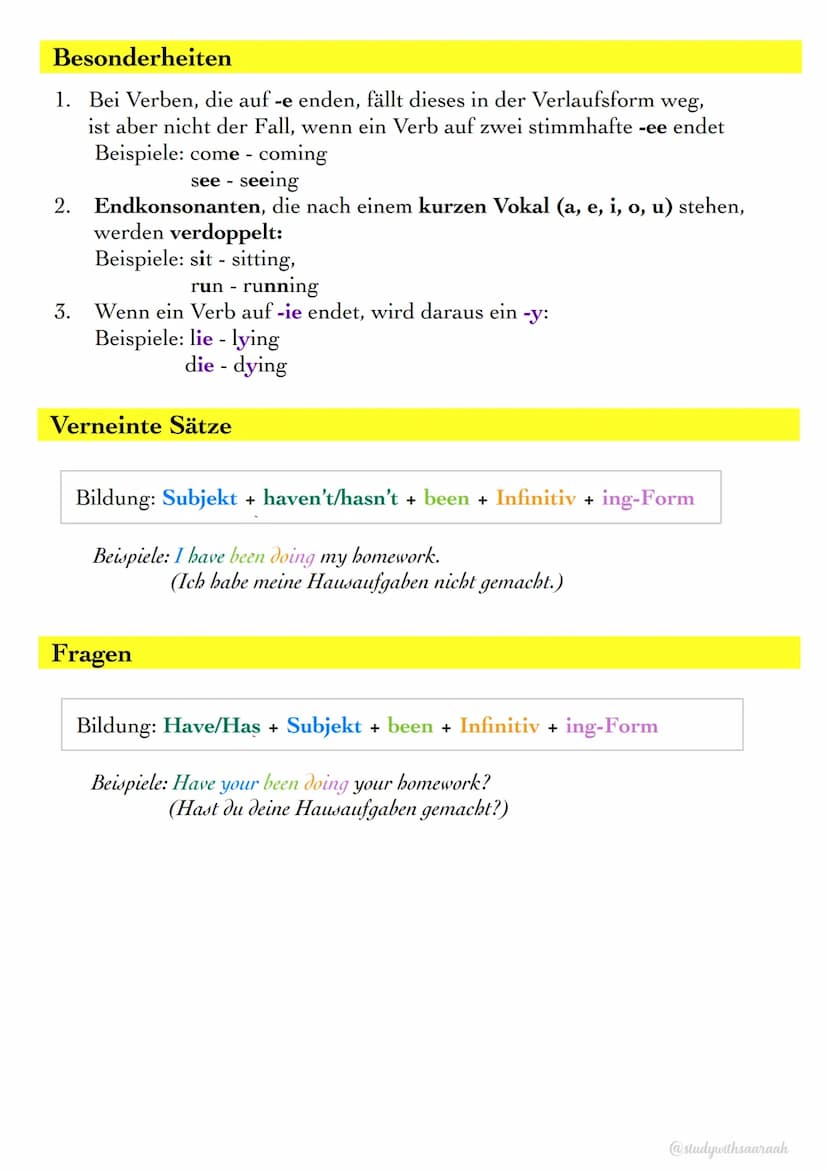 PRESENT PERFECT PROGRESSIVE
Definition
Das present perfect progressive ist eine Zeitform der Vergangenheit.
Sie wird benutzt, um die Dauer e