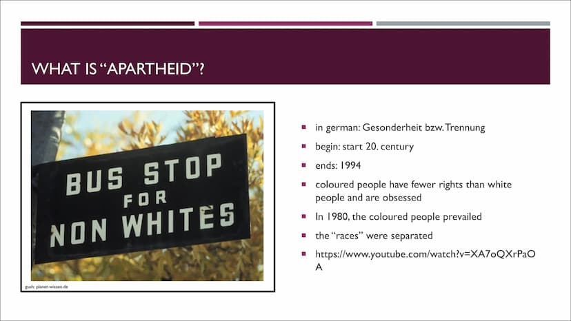 THE CURRENT
SITUATION OF
COLOURED PEOPLE
IN SOUTH AFRIKA
AND THE COMPARED TO THE PAST STRUCTURE
■ What is apartheid?
■ Who was Nelson Mandel