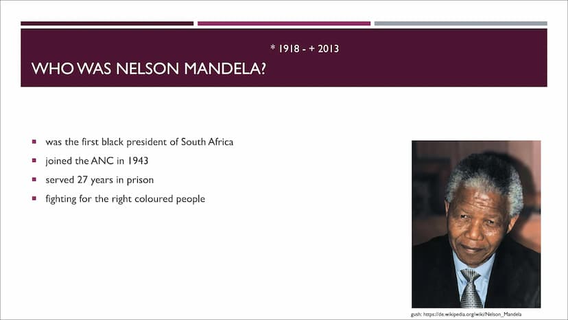 THE CURRENT
SITUATION OF
COLOURED PEOPLE
IN SOUTH AFRIKA
AND THE COMPARED TO THE PAST STRUCTURE
■ What is apartheid?
■ Who was Nelson Mandel