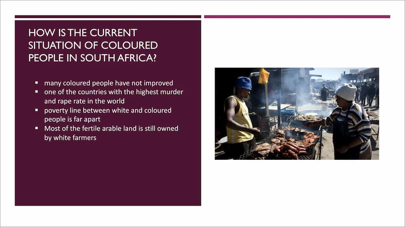 THE CURRENT
SITUATION OF
COLOURED PEOPLE
IN SOUTH AFRIKA
AND THE COMPARED TO THE PAST STRUCTURE
■ What is apartheid?
■ Who was Nelson Mandel