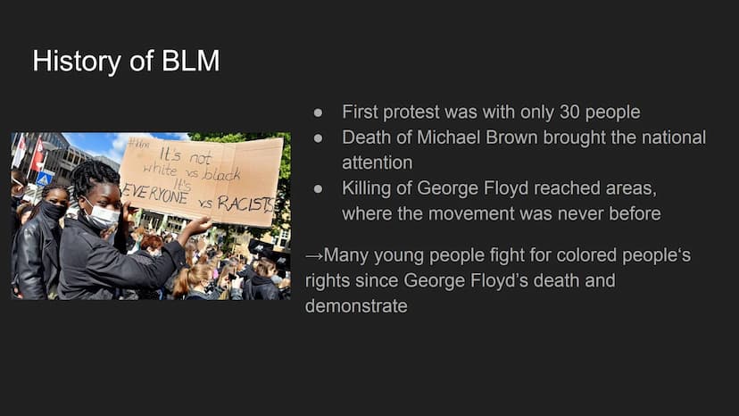 BLACK LIVES MATTER Black Lives Matter
-Black Lives Matter is an international movement against the racism against colored people
-founded in