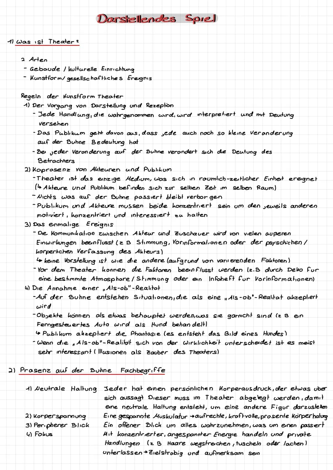 
<h2 id="definitionvontheater">Definition von Theater</h2>
<p>Theater ist eine Kunstform und ein gesellschaftliches Ereignis, das in einem G