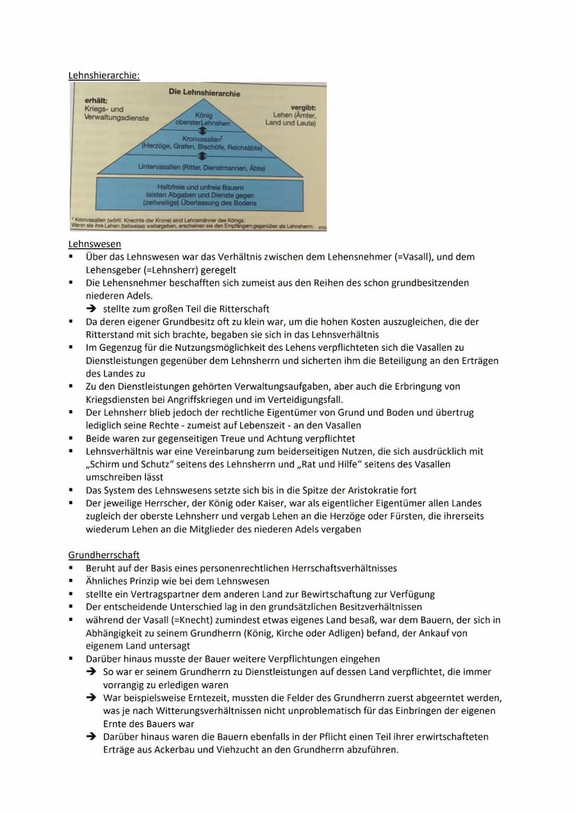 Geschichte - Zusammenfassung
Mensch, Zeit und Raum im Mittelalter
Mildes Klima -> begünstigte den Ackerbau
■ Zunahme der agrarischen Produkt