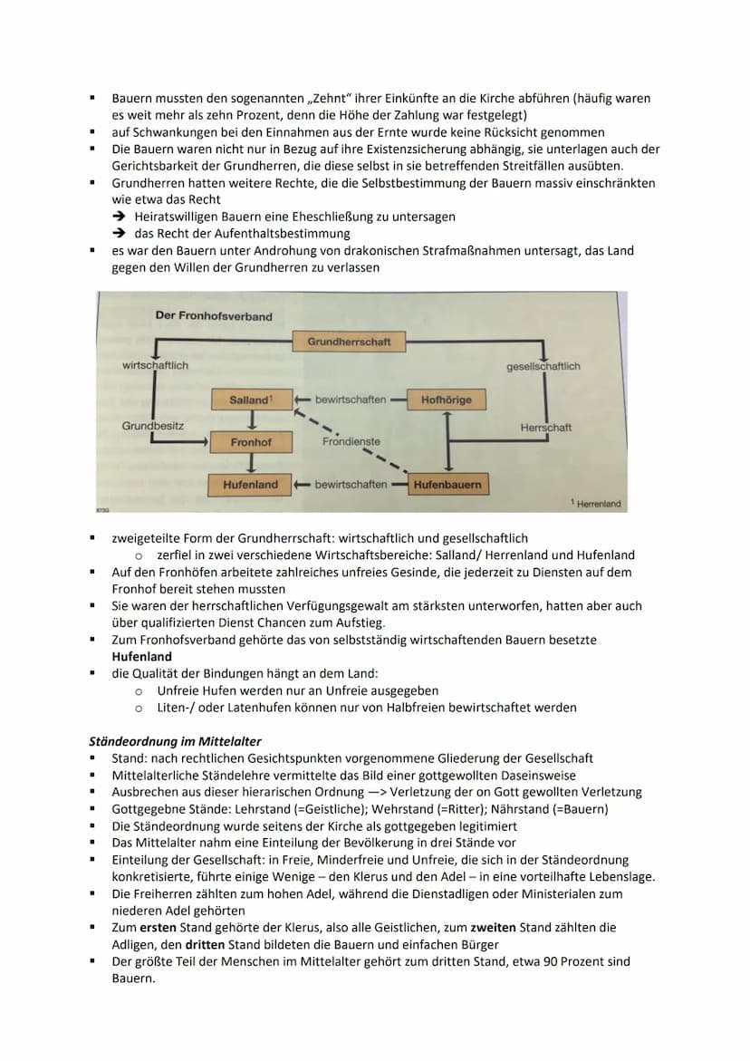 Geschichte - Zusammenfassung
Mensch, Zeit und Raum im Mittelalter
Mildes Klima -> begünstigte den Ackerbau
■ Zunahme der agrarischen Produkt