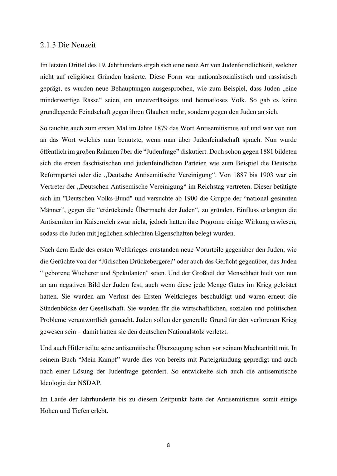 Facharbeit im Fach Geschichte

Thema: Geschichte und Vernichtung der Juden und politischen Gegner in Deutschland sowie
in Europa

Name:

Kla