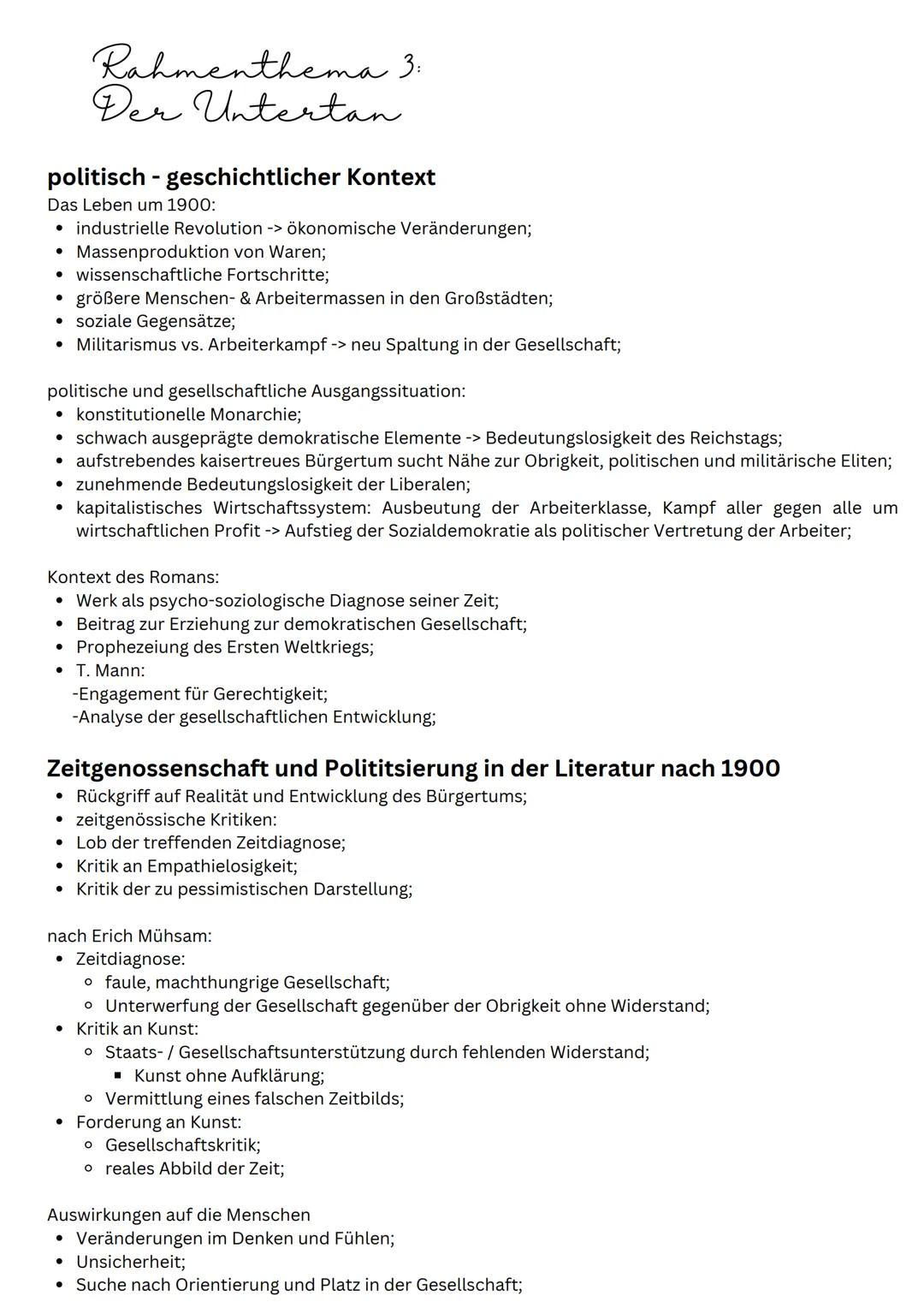 Rahmenthema 3:
Der Untertan
Allgemeines
Titel: Der Untertan
Autor: Heinrich Mann
Jahr: 1914/1918
Form: Roman
Wichtige Themen:
-Figurenkonste