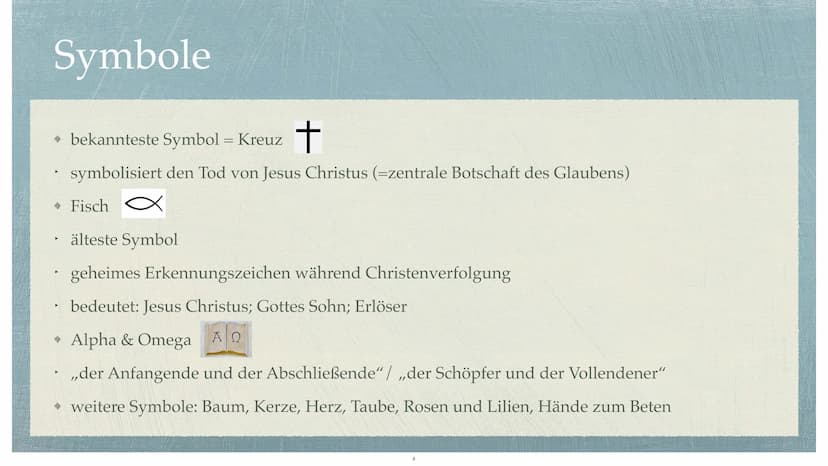 Das Christentum
die größte Religion der Erde Gliederung
Ursprung
Name und Anzahl der Anhänger & Kleidung
→ Symbole
* Götter & Heilige Schrif