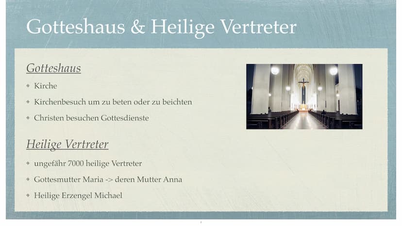 Das Christentum
die größte Religion der Erde Gliederung
Ursprung
Name und Anzahl der Anhänger & Kleidung
→ Symbole
* Götter & Heilige Schrif