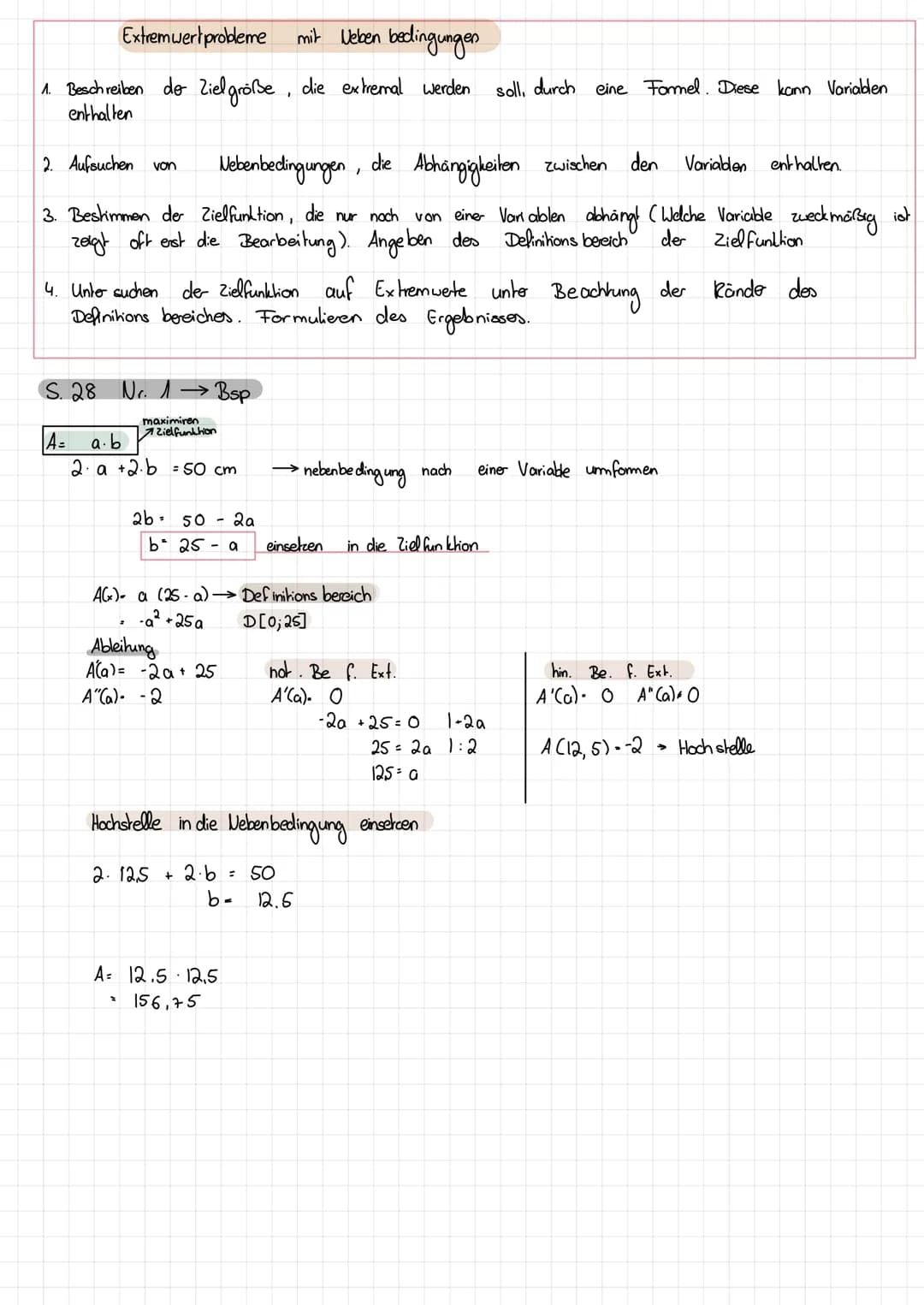 Extrem stellen Berechnen
notwendige Bedingung
F(x)=0
Bsp 1
f(x)=x²-3x²
f'(x)= 3x² - 6x
f"(x)= 6x6
hinreichende Bedingung
f(x)=0
f"(x) > O
f"