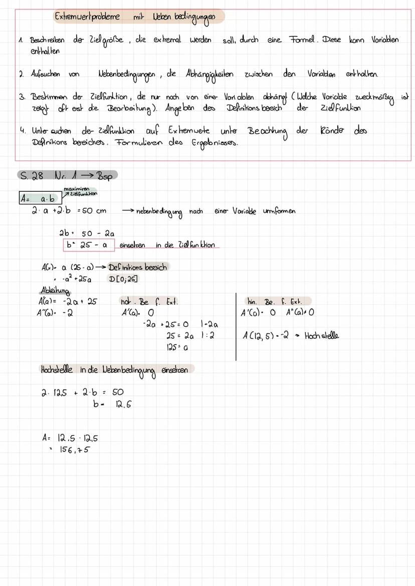 Extrem stellen Berechnen
notwendige Bedingung
F(x)=0
Bsp 1
f(x)=x²-3x²
f'(x)= 3x² - 6x
f"(x)= 6x6
hinreichende Bedingung
f(x)=0
f"(x) > O
f"