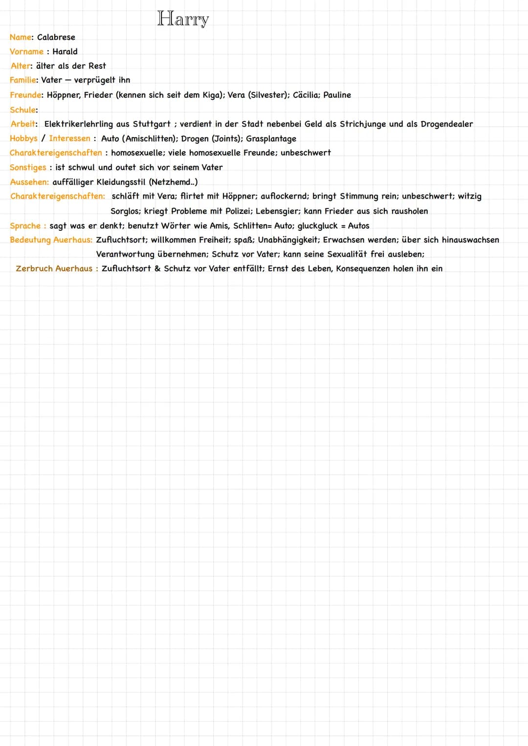 Höppner
Name: Höppner ,,Hühnerknecht"
Vorname: Unbekannt
Alter: um die 17 Jahre alt
Familie: Mutter (Theresia Höppner) + fieser Freund seine