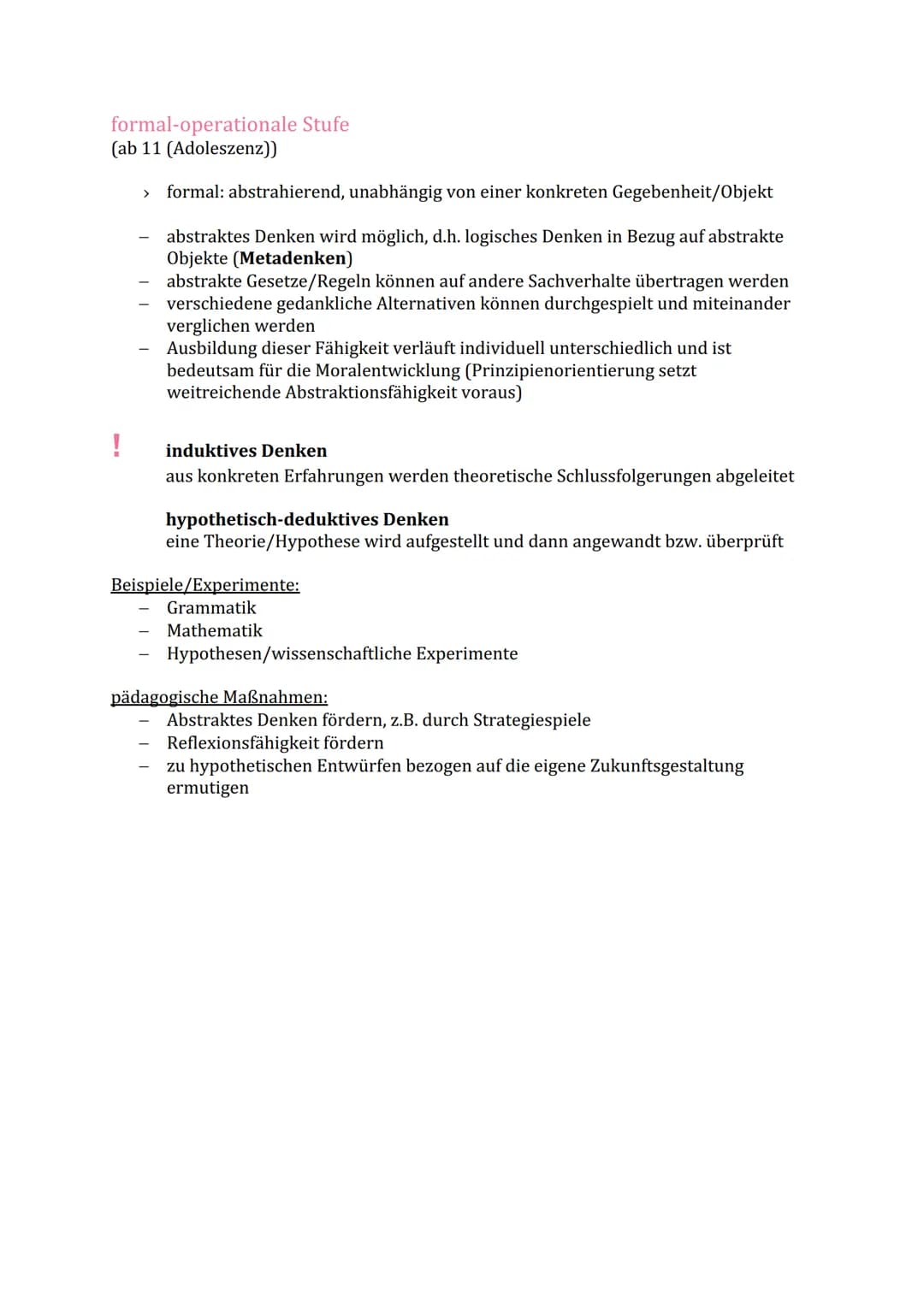 Jean Piaget-
Die kognitive Entwicklung des Kindes
Grundlegend ist der enge Zusammenhang von Handeln und Denken.
→ Das Kind handelt, dadurch 