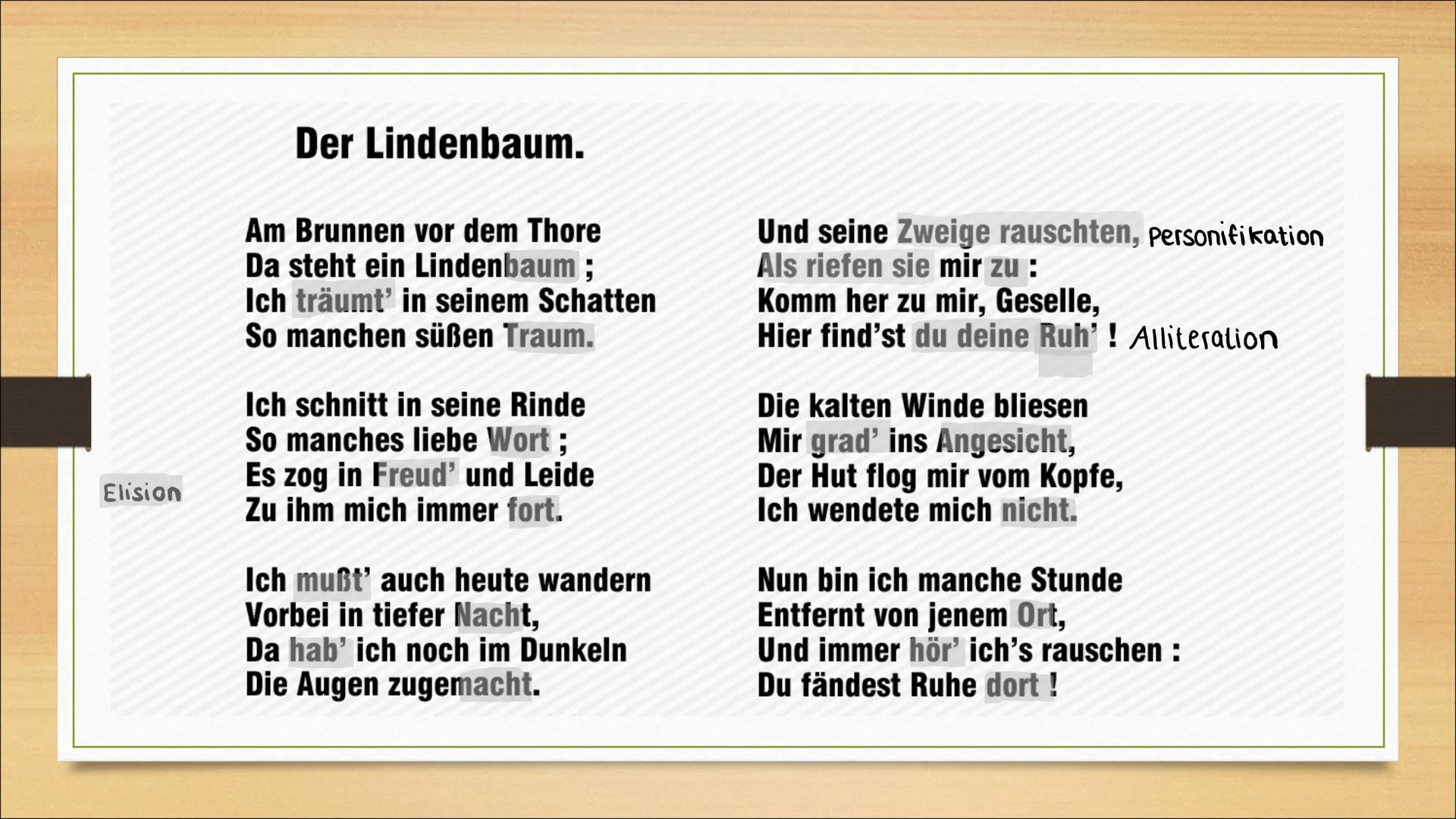 Der
Lindenbaum
Wilhelm Müller
Charlotte, Moritz, Emil, Adam ●
Gedicht
Inhalt
●
Interpretation
Biografie Wilhelm Müller
• Gedichtform und Sti