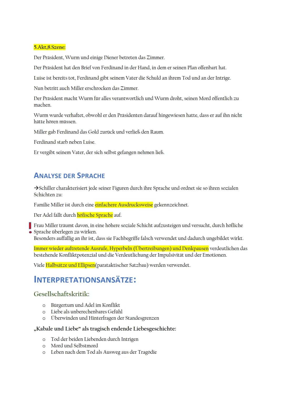 INHALTSVERZEICHNIS:
Allgemeine Zusammenfassung mit der Dramenkurve
Zusammenfassung jeder Szene!
Analyse der Sprache
Interpretationsansätze
T