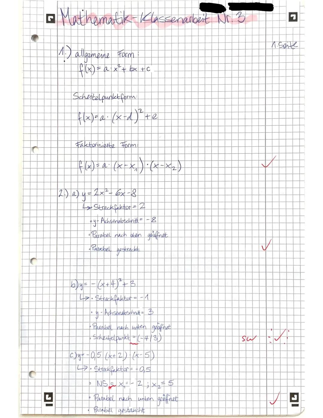 Mathematik-Klassenarbeit Nr. 3
Hilfsmittel: keine
Vor- und Nachname:
gesträckt |
1) Benenne die drei verschiedenen Darstellungsformen der Gl