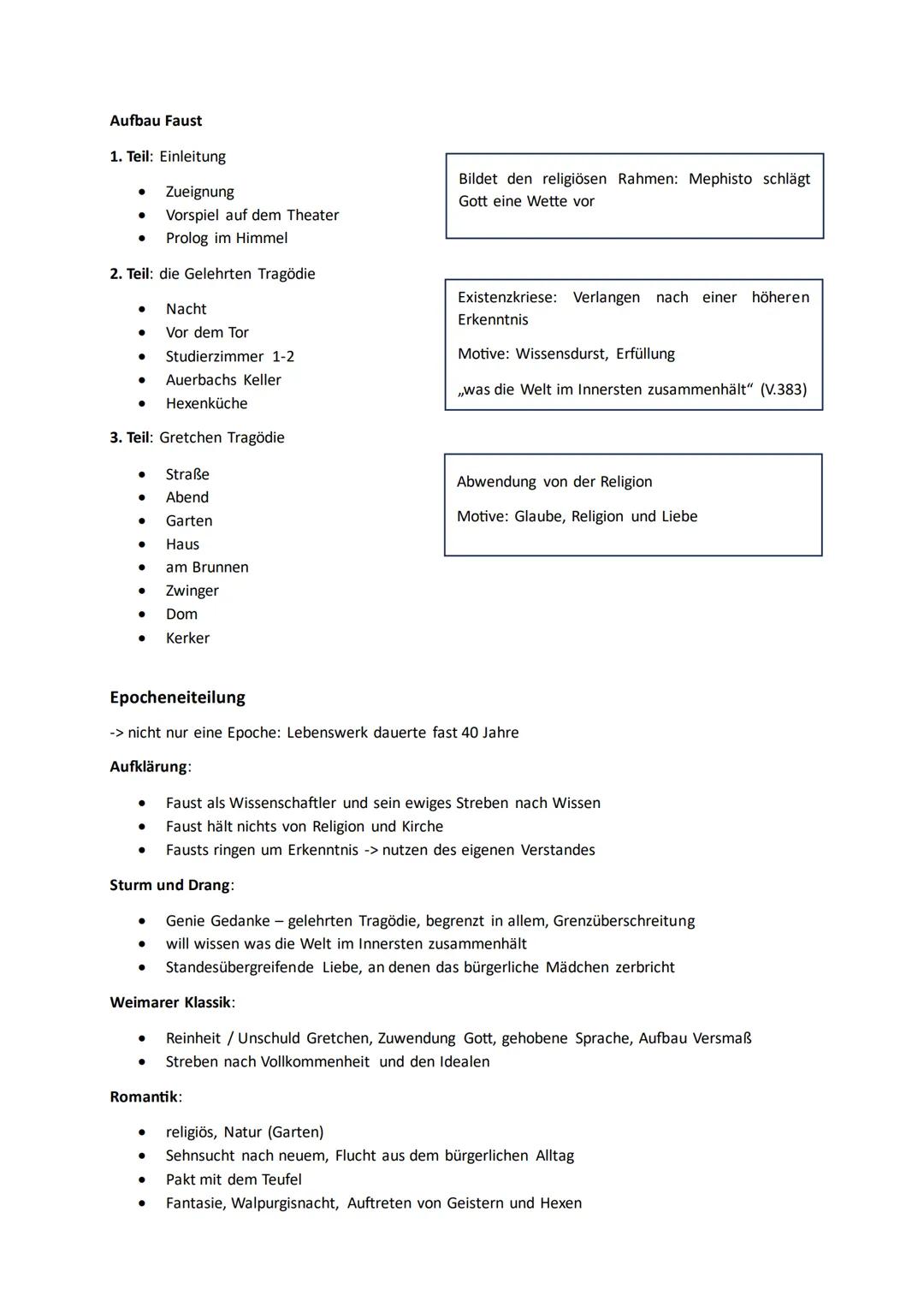 Faust
III Höhepunkt und Peripetie

Dramentheorie

Merkmale eines klassischen Dramas nach Gustav
Freytag

*   5 Akte
*   Exposition: Einführu