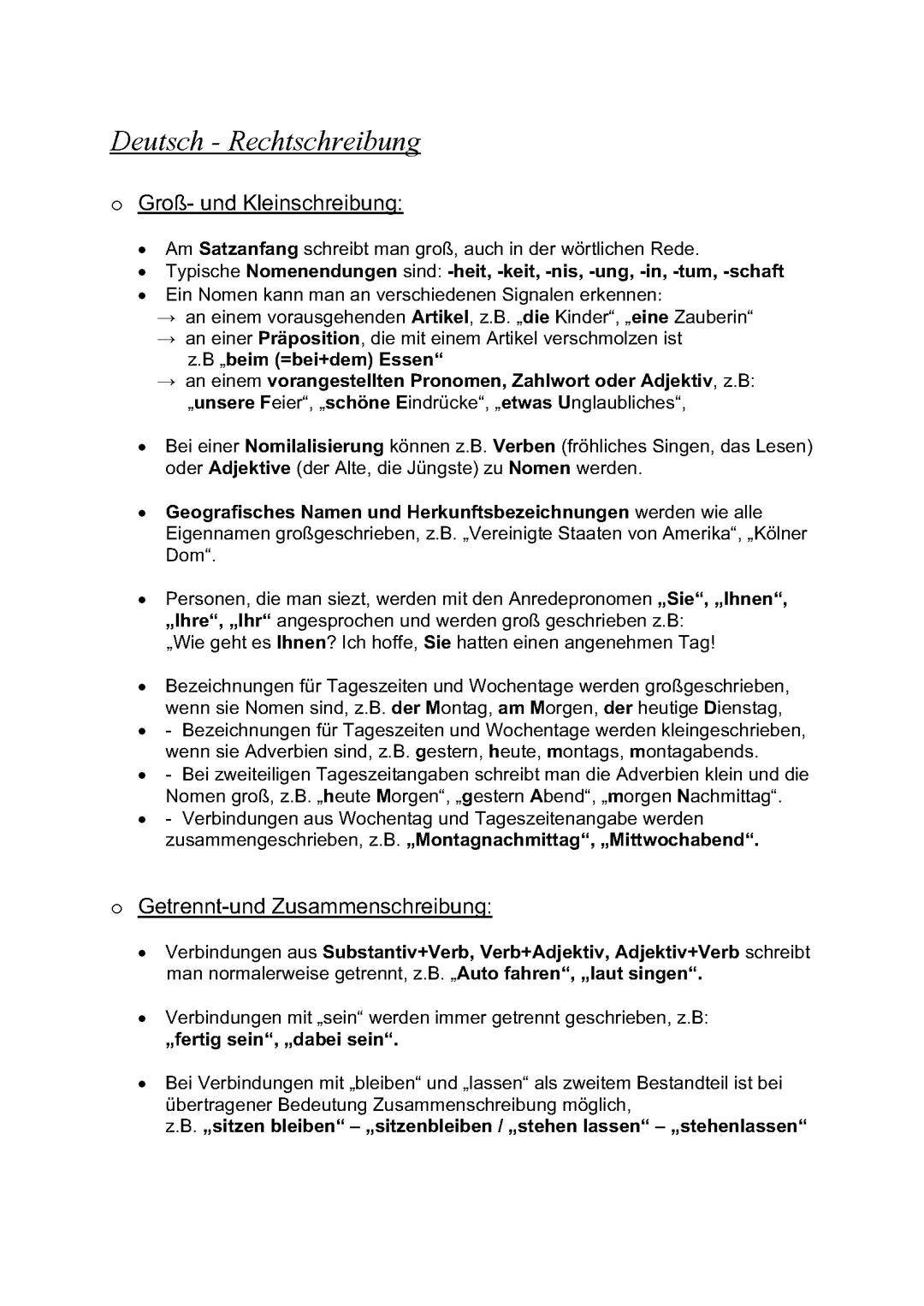 Grundlagen der deutschen Rechtschreibung