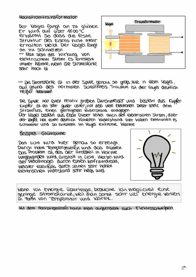 Transformation
Hochspannungstransformator
Ein Hochspannungstransformator ist ein Transformator, welcher für eine
sehr hohe Wechselspannung e