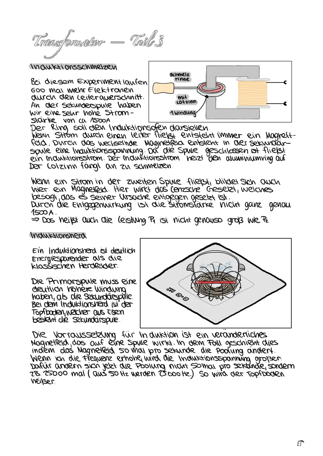 Transformation
Hochspannungstransformator
Ein Hochspannungstransformator ist ein Transformator, welcher für eine
sehr hohe Wechselspannung e
