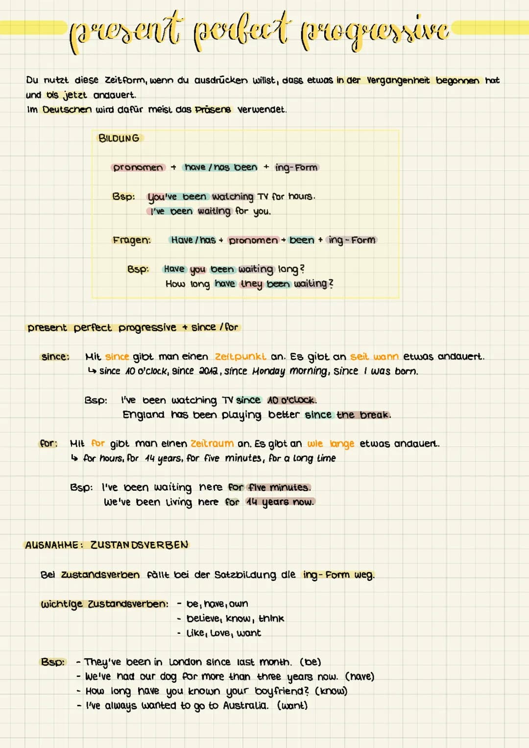Present Perfect Progressive