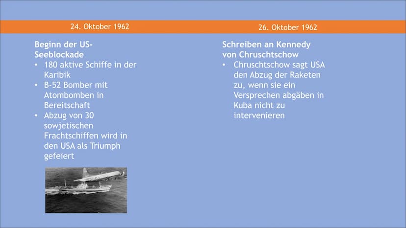 Aus-
material
vorrichtungen
Kubakriseketen-Montage-
Anlagen
16. Okt. 1962 - 28. Okt. 1962
Pla
Wann waren wir näher am Dritten Weltkrieg: Kub