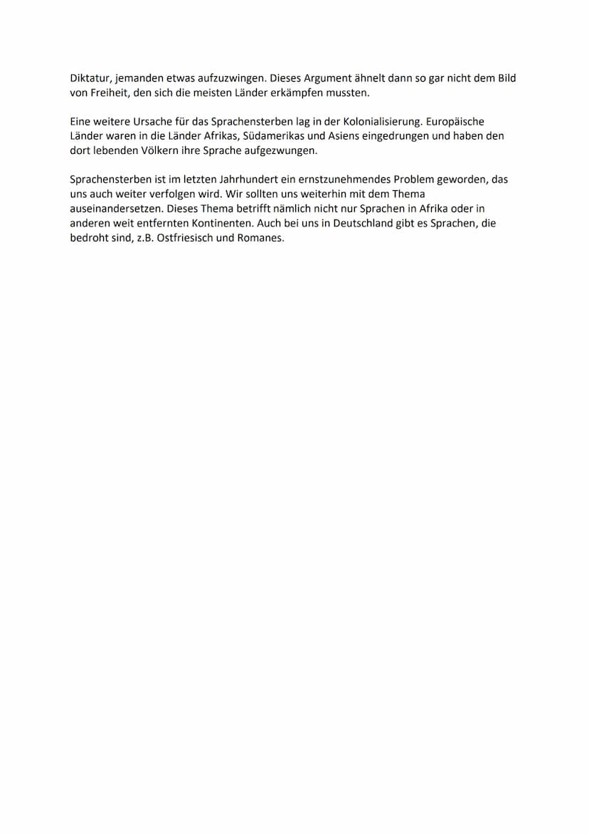 3000 Sprachen werden im 21 Jahrhundert aussterben!
Die UNESCO (Sonderkommision der Vereinten Nationen für die Förderung von
internationaler 