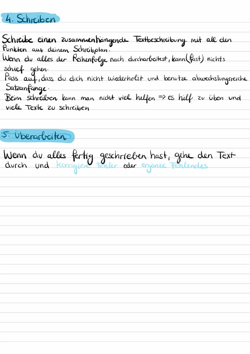 von Asya
Asya
15 Schritte Textbeschreibung Prosa / Lyrik
Lesen
Schreibplan entwerfen Schreiben
G
Auswerten
überarbeiten
1. Schritt Lesen
1 x