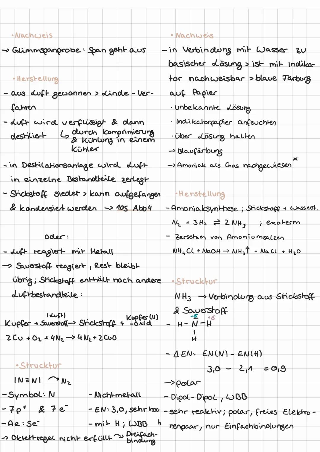 Stickstoff
•Eigenschaften
-
Stickstoff & Amoniak
-farblos, geruchlos, gasförmig
-Siede temperatur: - 156°C
-Schmelzlemperatur: -210°C
nicht 