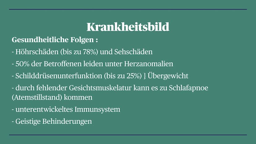 Trisomie 21
Down-Syndrom
Zoe, Louisa, Alina, Linda, La Toya, Talida, Emma, Diana Gliederung
- Definition
- Krankheitsbild
- Entstehung der F