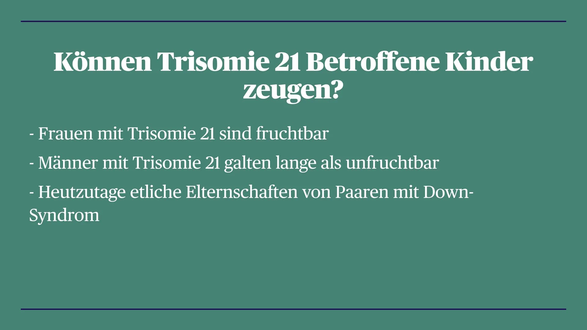 Trisomie 21
Down-Syndrom
Zoe, Louisa, Alina, Linda, La Toya, Talida, Emma, Diana Gliederung
- Definition
- Krankheitsbild
- Entstehung der F