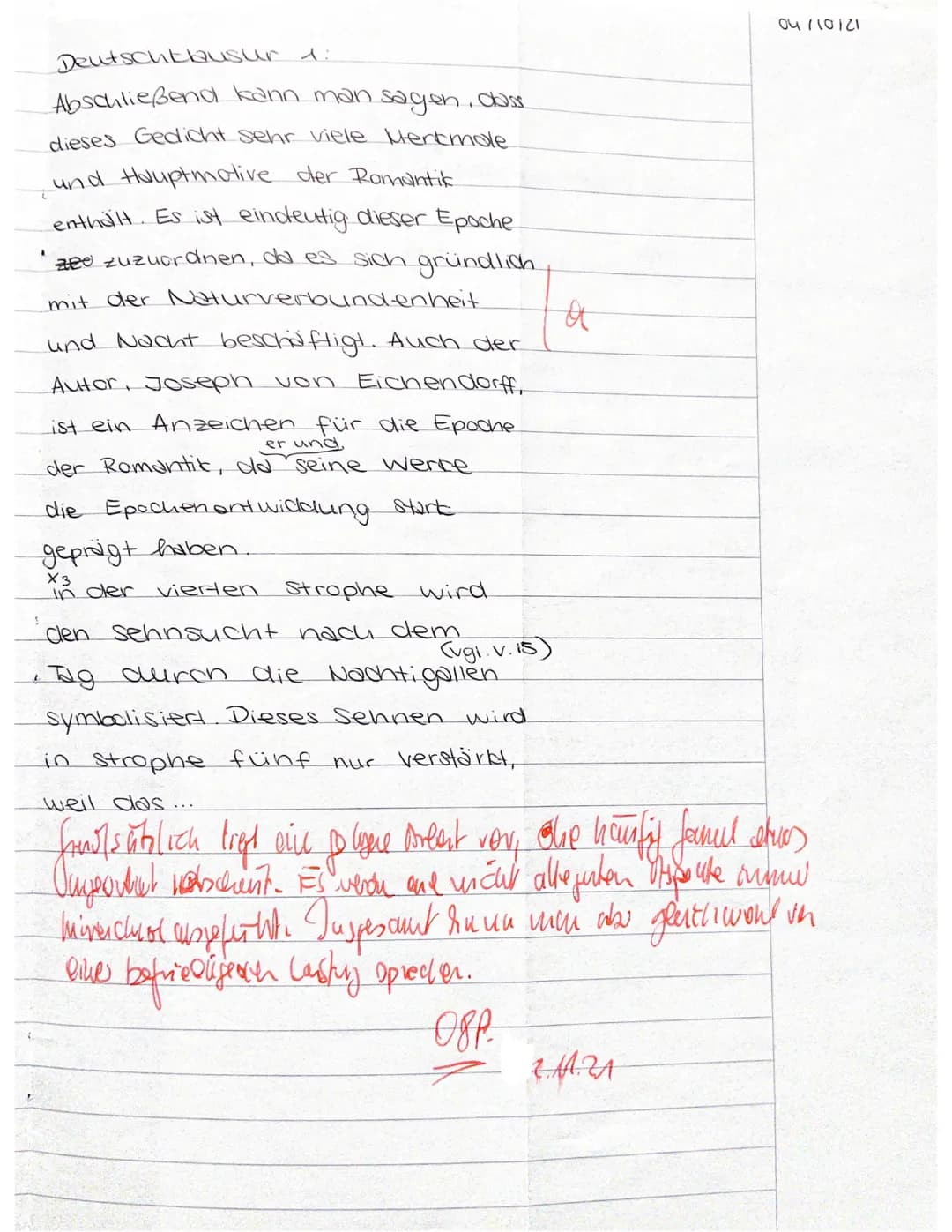 Kurs 12 DE 2 (eN),
2021/22, 1. Semester
Klausur Nr. 1
Die Literatur des 18. Jahrhunderts - von der Aufklärung zur Romantik
I. Arbeitsaufträg
