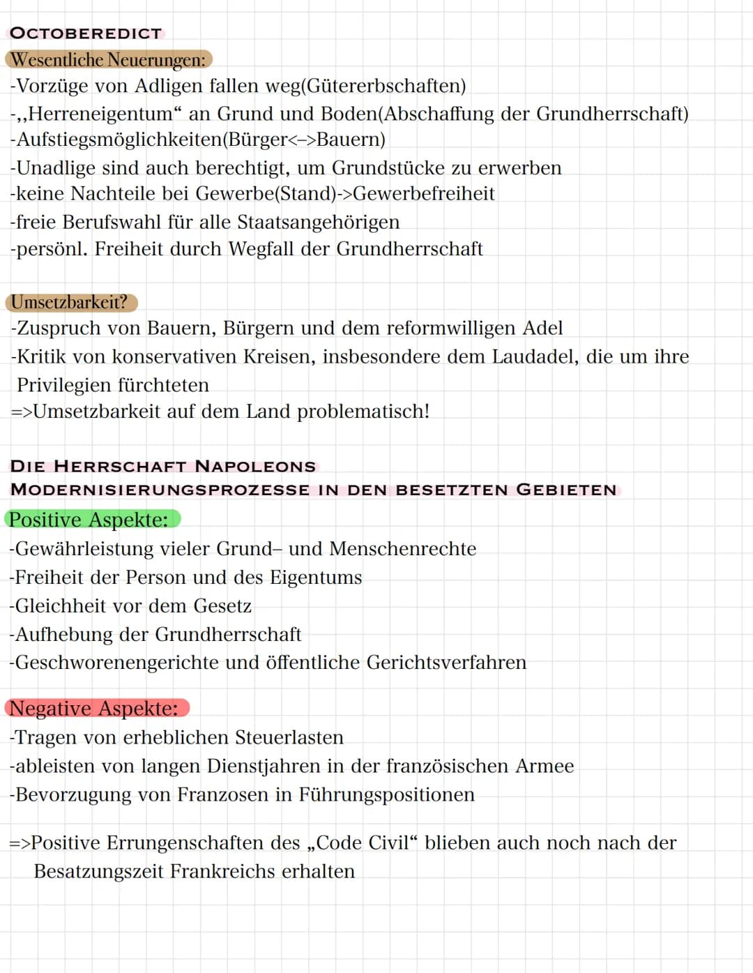 Geschichte
Thema: Deutschland 1789-1815(und Napoleon)
NAPOLEONS INNENPOLITIK
Ziele: Sicherung innerer Ruhe & Bild eines perfekten Staates un