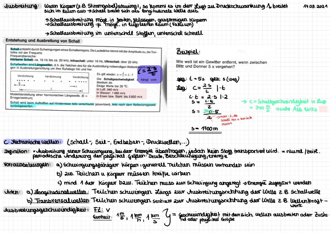 Wie breitet sich Schall aus? Schallwellen, mechanische Wellen und Beispiele