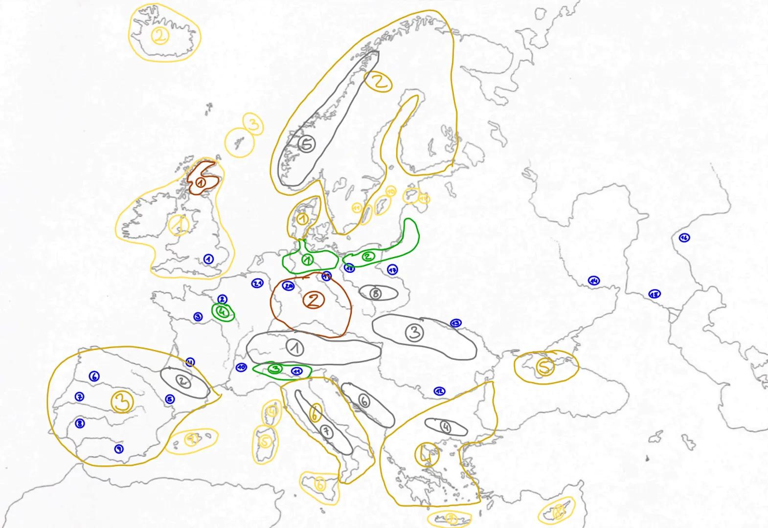 8
6
45
4 Europa - Physisch
Semesterthema Q1.1
Wirtschaftsräumliche Dynamiken und ihre Auswirkungen in Europa.
I. Europa als Naturraum
Lage; 
