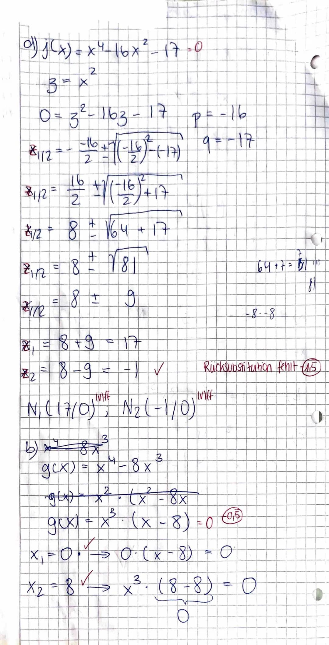 EF M GK
2. Klausur 11.11.2020
1. Prüfungsteil: Ohne Taschenrechner (20 min.)
Aufgabe 1:
Berechne die Nullstellen der folgenden Funktionen un