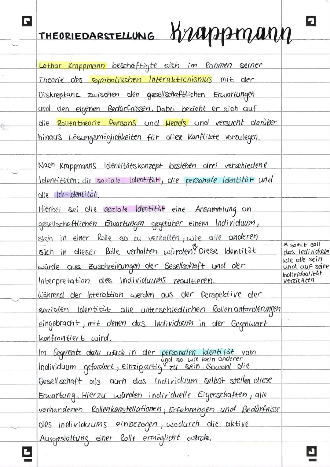 G
Identitätsbegriff
SOZIALE IDENTITÄT
-gesellschaftliche Erwartungen
an das Individuum, sich in
einer Rolle zu verhalten wie
alle anderen
->