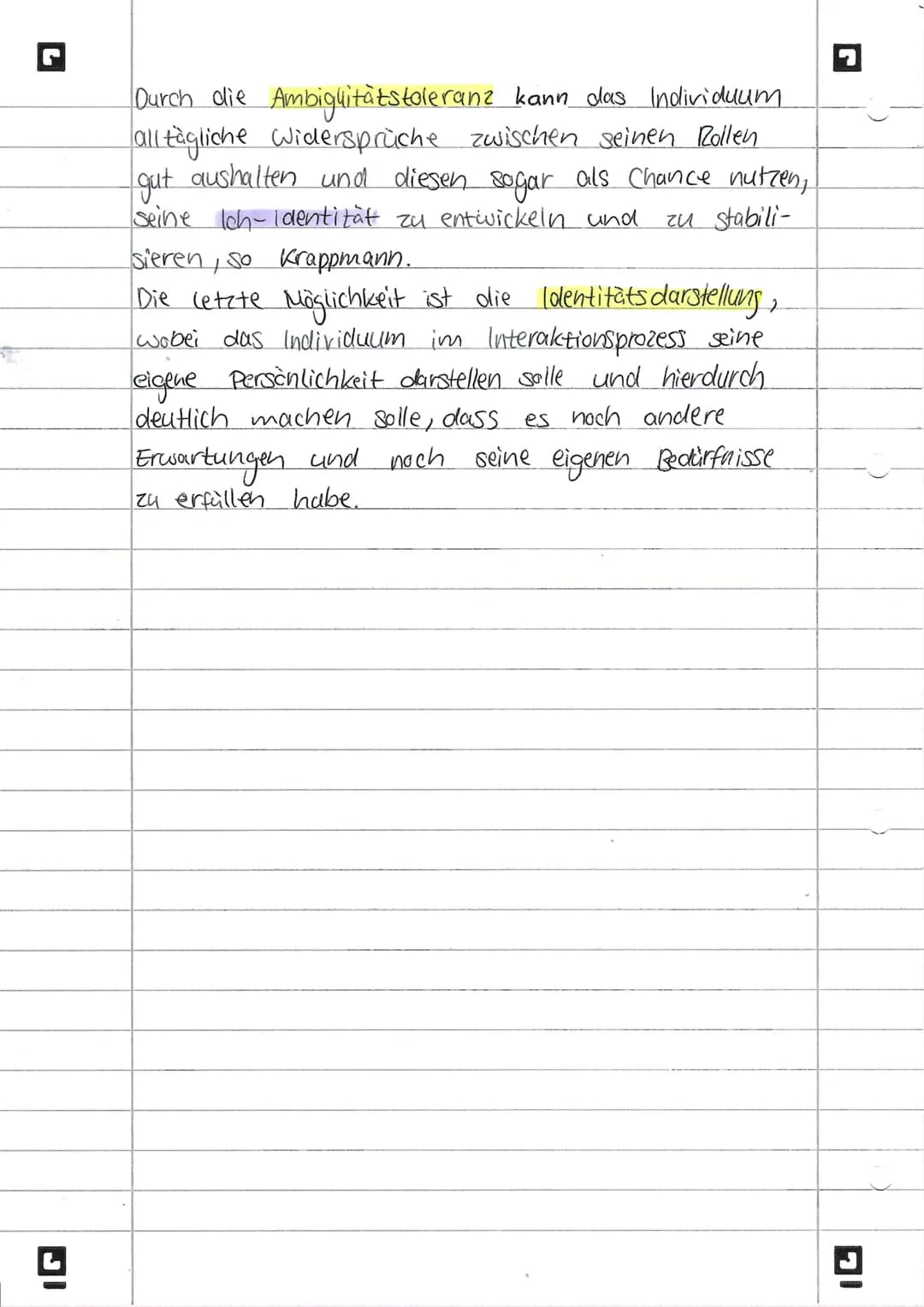 G
Identitätsbegriff
SOZIALE IDENTITÄT
-gesellschaftliche Erwartungen
an das Individuum, sich in
einer Rolle zu verhalten wie
alle anderen
->