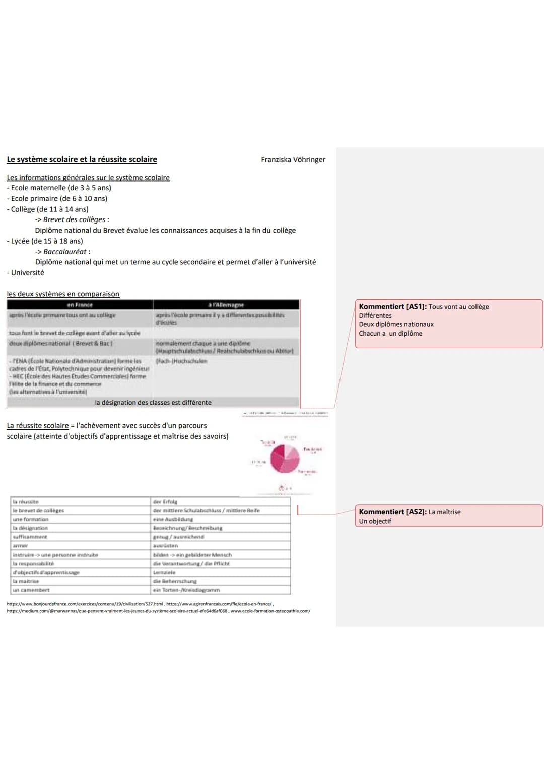 Le système scolaire et la réussite scolaire
Les informations générales sur le système scolaire
- Ecole maternelle (de 3 à 5 ans)
- Ecole pri