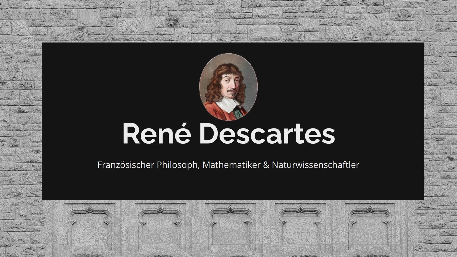 René Descartes
Französischer Philosoph, Mathematiker & Naturwissenschaftler EF-PL-GK2 2021/22
Scholastik
Dogmen
Cartesianismus
Skeptizismus
