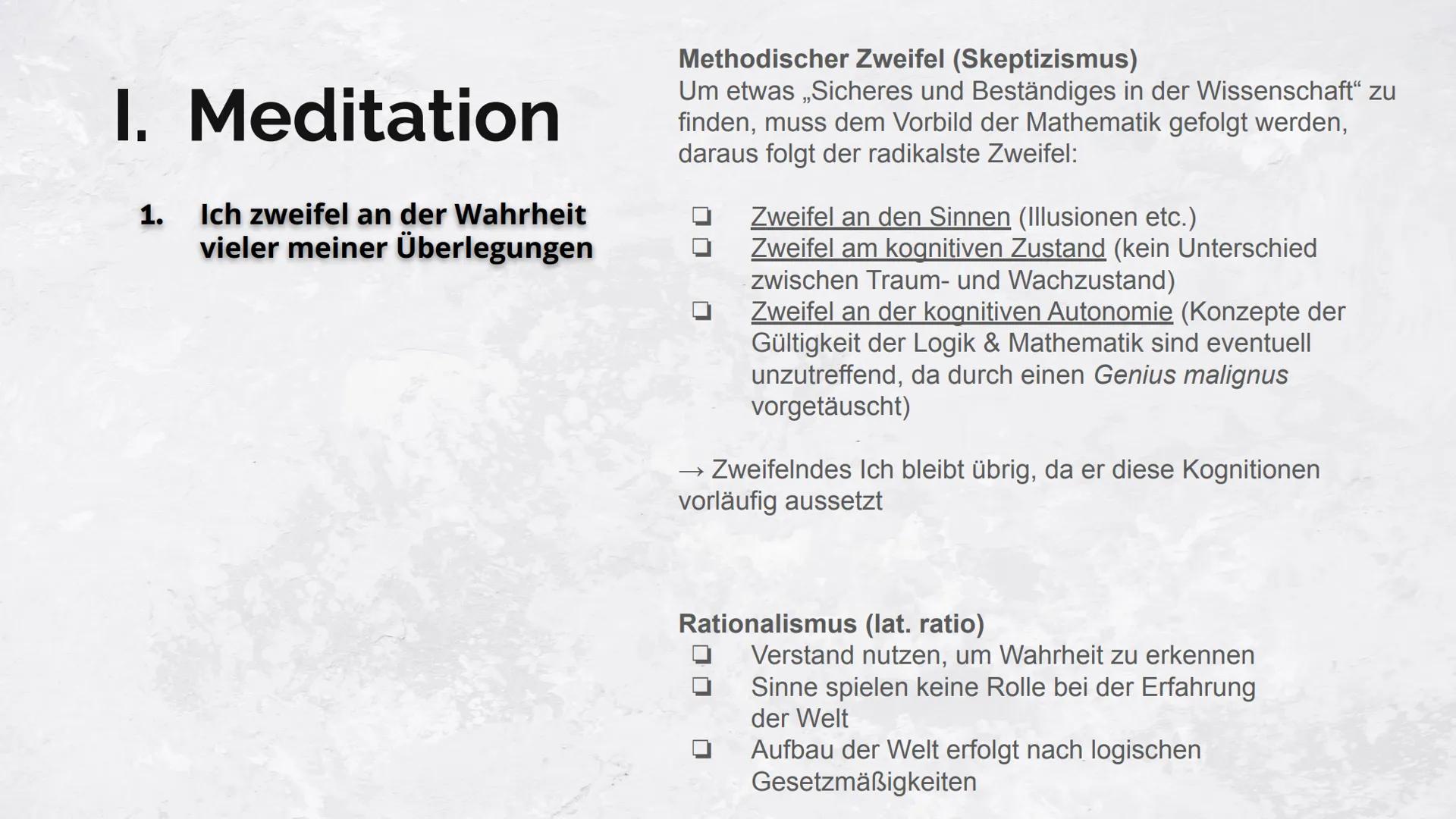 René Descartes
Französischer Philosoph, Mathematiker & Naturwissenschaftler EF-PL-GK2 2021/22
Scholastik
Dogmen
Cartesianismus
Skeptizismus
