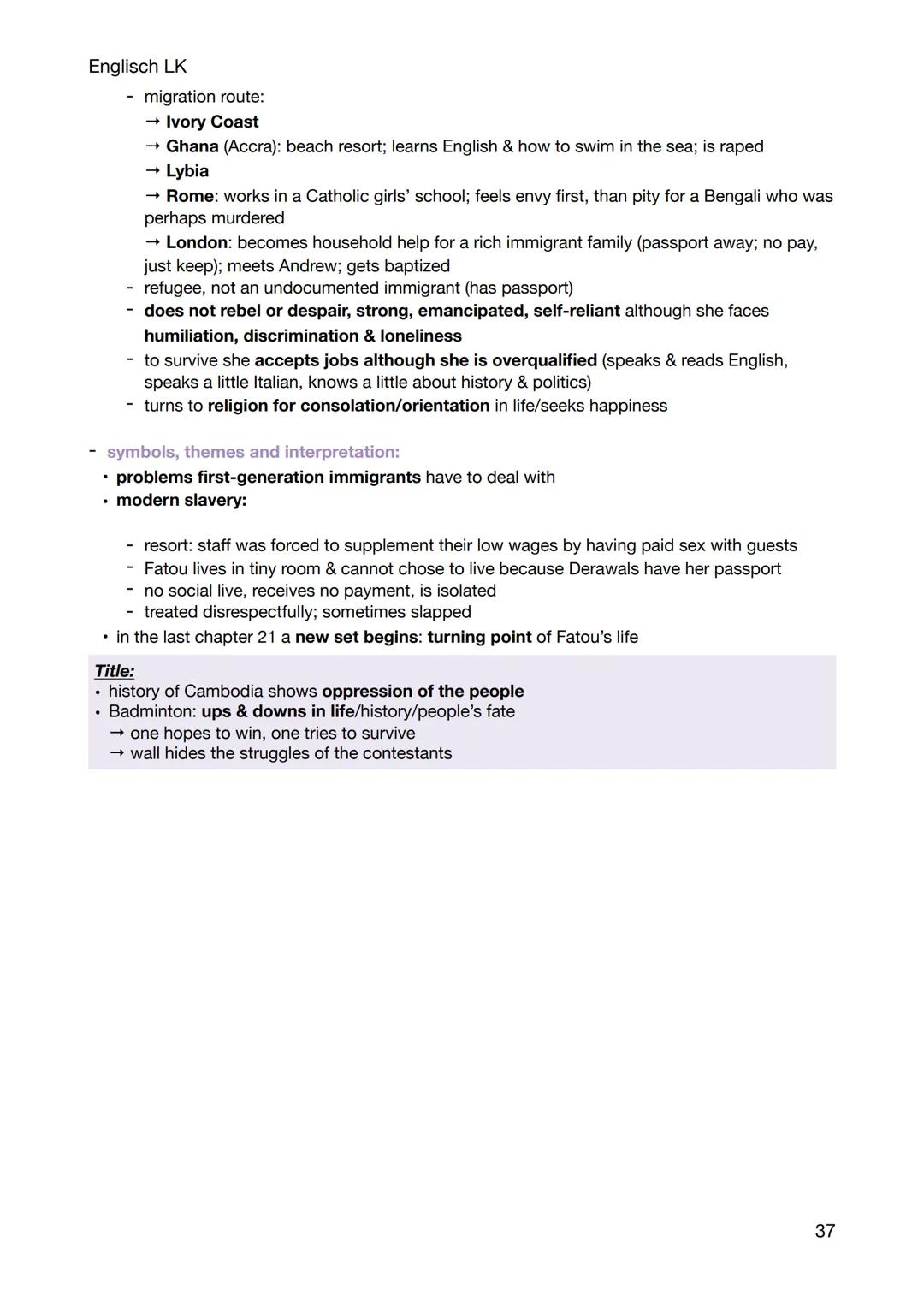 # Englisch LK

Zadie Smith: The Embassy of Cambodia

- author:
  - Zadie Smith; born in 1975 in North London; daughter of black Jamaican mot