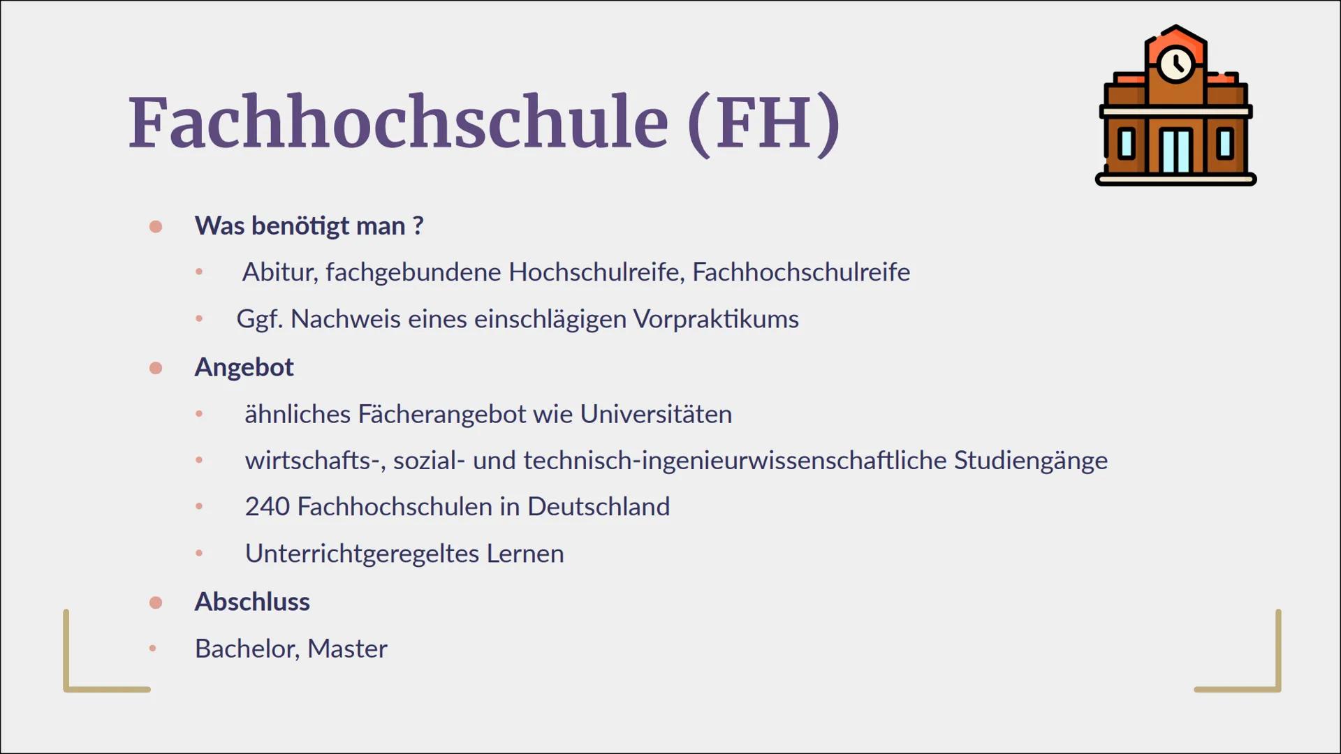 L
Studium
"Jaacce"
Universitäten,
Fachhochschulen,
BA-Studiengänge
Von Lea, Boris, Justin und Kyra L
01
Universität
04
BA-Studiengänge
Glied