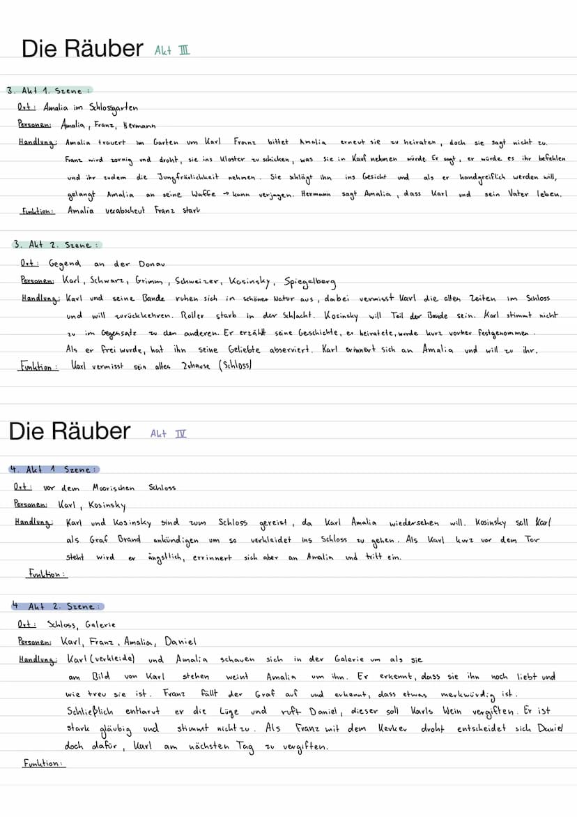 Die Räuber Akt. I
1. Akt, 1. Szene :
Ort: Franken, im Saal des
moorischen Schlosses
Freund
Personen: Vater Moor, der alte Moor, Franz Moor u