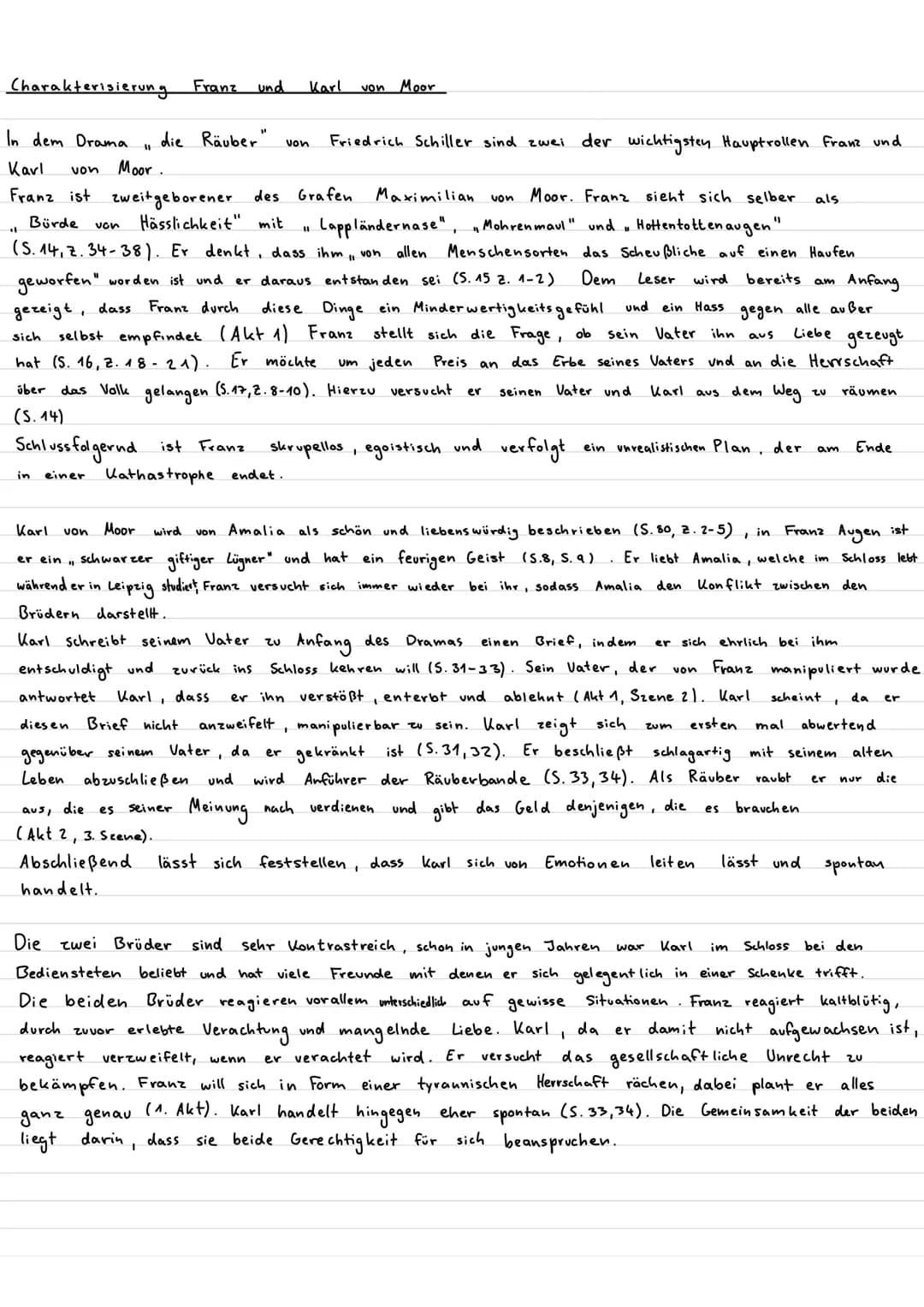 Die Räuber Akt. I
1. Akt, 1. Szene :
Ort: Franken, im Saal des
moorischen Schlosses
Freund
Personen: Vater Moor, der alte Moor, Franz Moor u
