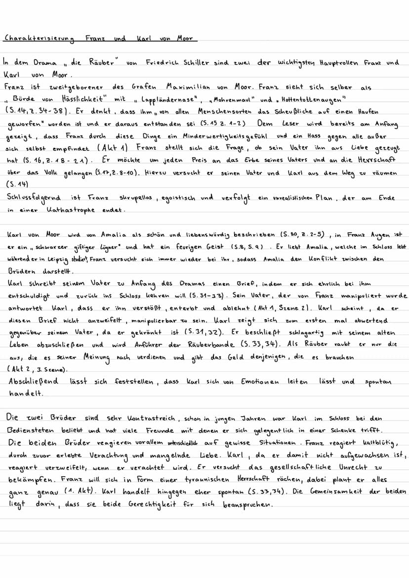 Die Räuber Akt. I
1. Akt, 1. Szene :
Ort: Franken, im Saal des
moorischen Schlosses
Freund
Personen: Vater Moor, der alte Moor, Franz Moor u