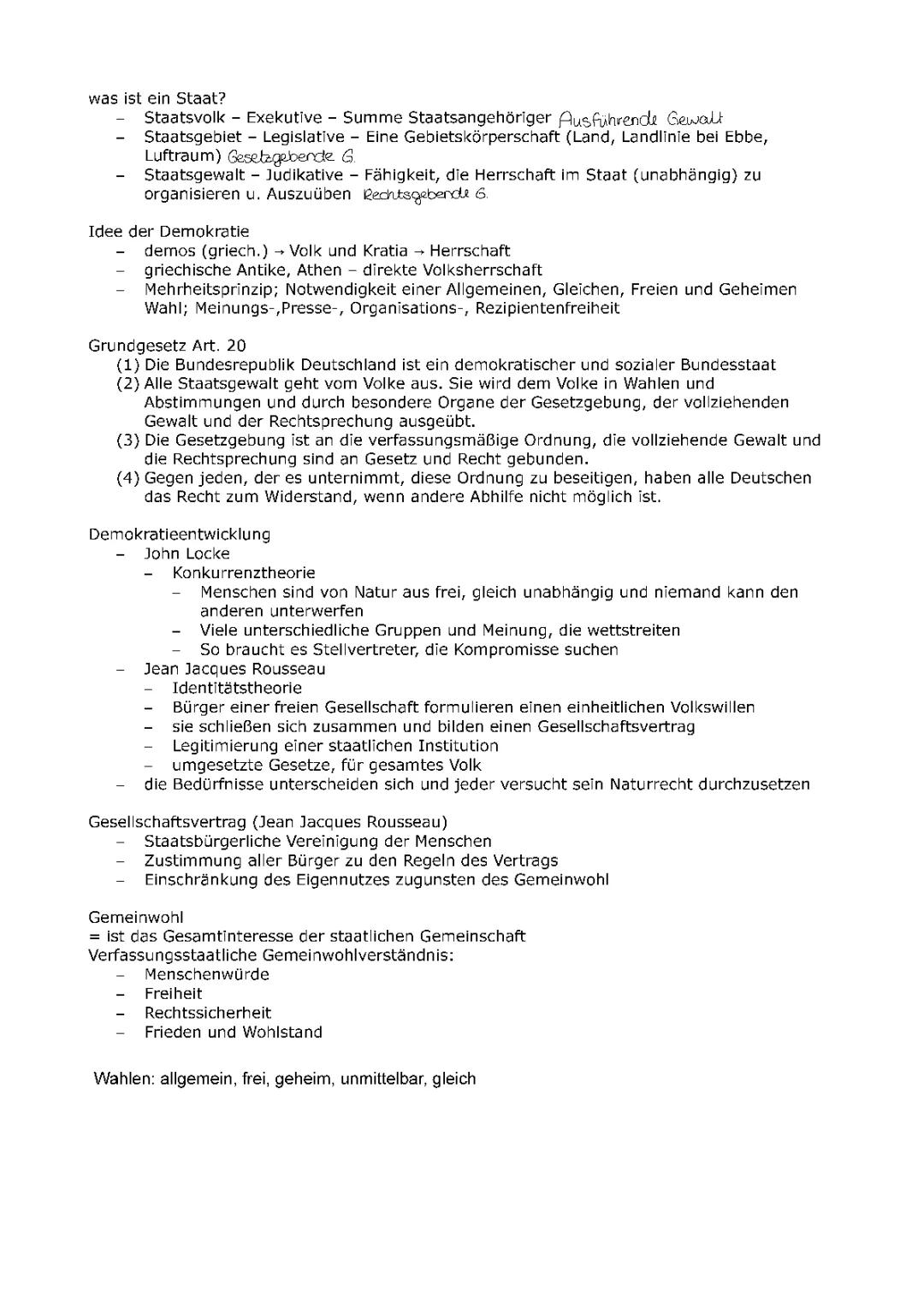 Hilfreiches Grundwissen für Politik / Gemeinschaftskunde